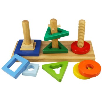 BigJigs Toys Joc de potrivire - 3 forme geometrice