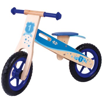 BigJigs Toys Bicicleta fara pedale albastra