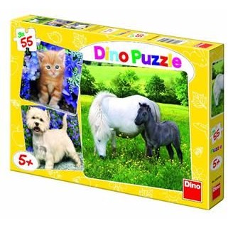 Dino Puzzle 3 in 1 - Animale (55 piese)