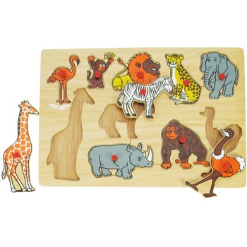 BigJigs Toys Puzzle - Jungla animalelor vesele