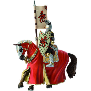 Bullyland Cavaler cu cal pentru turnir imbracat in rosu