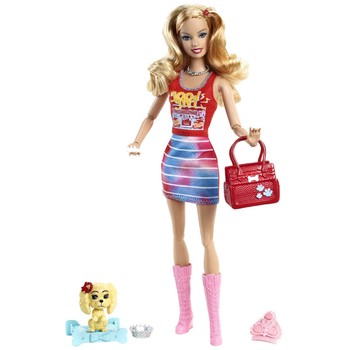 Mattel Papusa Barbie Summer cu animal de companie