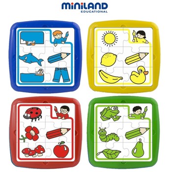 Miniland Set de 4 puzzle educative