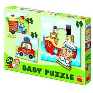 Dino Set de puzzle-uri – Vehicule (3-5 piese)