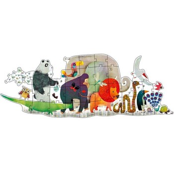Djeco Puzzle gigant Parada animalelor