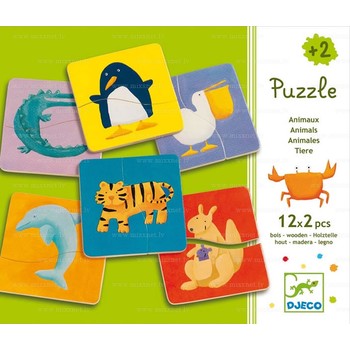 Djeco Puzzle lemn Animale