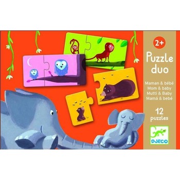 Djeco Puzzle duo Mama si puiul