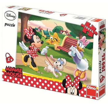 Dino Puzzle copii - Minnie la plimbare 100 piese XL