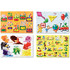 Melissa & Doug Puzzle Set educational de 4 minipuzzle - 12 piese