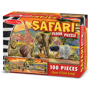 Melissa & Doug Puzzle de podea Safari - 100 piese