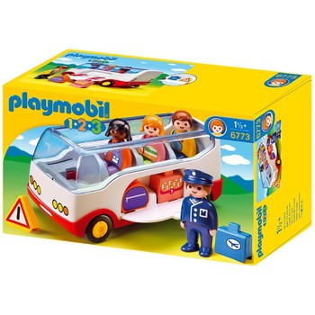 Playmobil 1.2.3 - Set figurine Autobuz transport aeroport