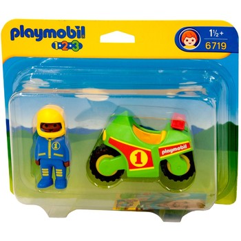 Playmobil 1.2.3 - Figurina Motocicleta