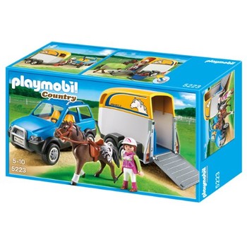 Playmobil Figurina Masina cu remorca pentru cal