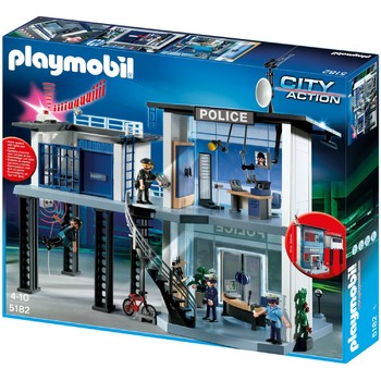 Playmobil Set figurine Statie de politie cu sistem de alarma