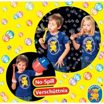 Pustefix Bubble Toys Jucarie baloane de sapun - Mega Galeata No Spill +3 inele de suflat + 1000 ml solutie non-toxica