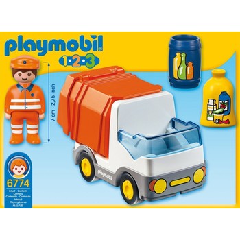 Playmobil 1.2.3 - Figurina Camion deseuri
