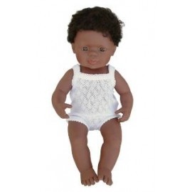 Miniland Baby afroamerican baiat 38 cm
