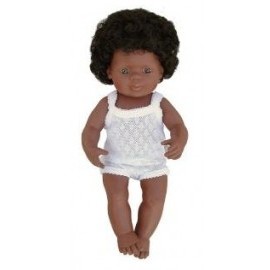 Miniland Baby afroamerican fata 40 cm