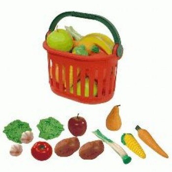Miniland Cos cu fructe si legume de jucarie