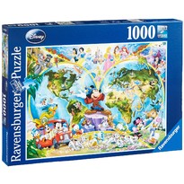 Puzzle Harta Lumii Diseny - 1000 Piese