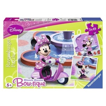 Ravensburger Puzzle Minnie Mouse - Set 3 puzzle-uri cu 49 Piese