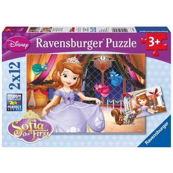 Ravensburger Puzzle Printesa Sofia - Set 2 puzzle-uri cu 12 Piese