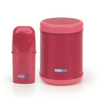 BebeduE Set hranire termos alimente 500 ml + tacamuri Colours & Flavours - model la alegere