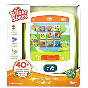 Bright Starts Mini-tableta cu sunete si lumini Fun Pad