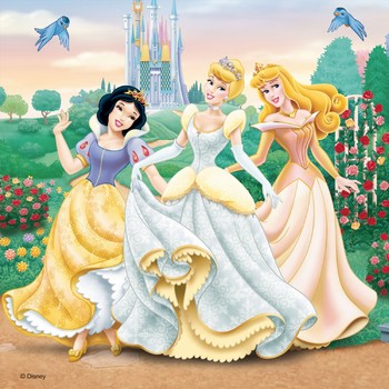 Ravensburger Puzzle Printesele Disney - Set 3 puzzle-uri cu 49 piese