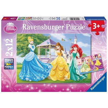 Ravensburger Puzzle Printesele Disney - Set 2 puzzle-uri cu 12 piese