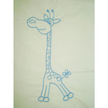 MyKids Lenjerie cu broderie- Giraffe Maro 5 Piese 120 cm x 60 cm