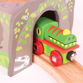 BigJigs Toys Tunel cu T-Rex