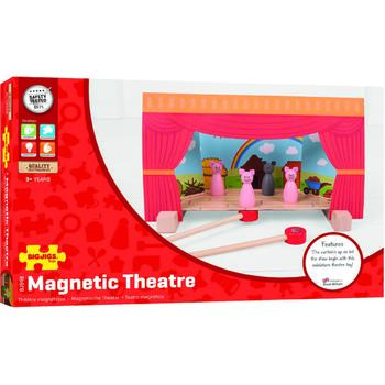 BigJigs Toys Teatru magnetic- Primul spectacol