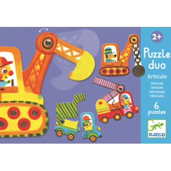 Djeco Puzzle duo mobil  vehicule