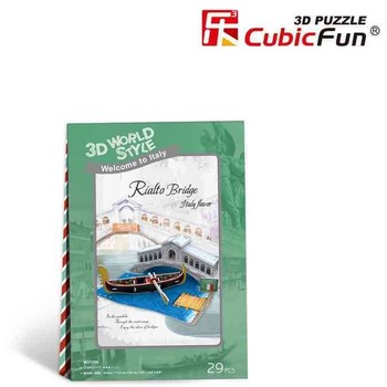 Cubicfun Podul Rialto Italia Puzzle 3D cu 29 de piese