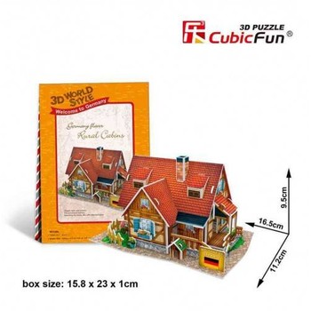 Cubicfun Casa rurala Germania Puzzle 3D cu 37 de piese