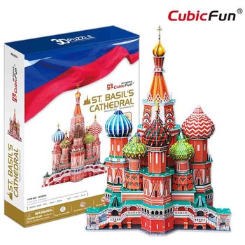 Cubicfun Catedrala Sf. Vasile Moscova Rusia - Puzzle 3D - 214 piese