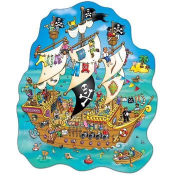 Orchard Toys Puzzle de podea - Corabia piratilor 100 de piese