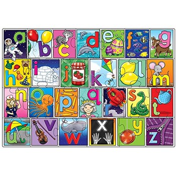 Orchard Toys Puzzle de podea in limba engleza - Invata alfabetul 26 piese poster inclus