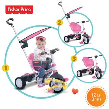 Fisher-Price Tricicleta 3 in 1 Charm Plus Roz