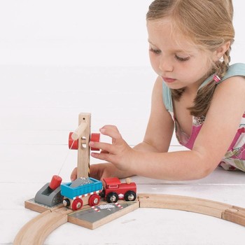 BigJigs Toys Platforma pentru vagoanele cu pietris