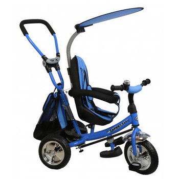Baby Mix Tricicleta copii cu Scaun Reversibil Safari Albastru