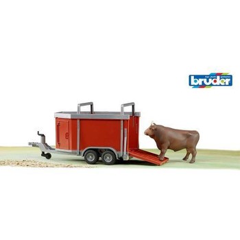 Bruder Remorca pentru bovine cu figurina vaca