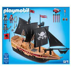 Playmobil Corabia Piratilorcu panze negre