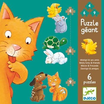 Djeco Puzzle gigant animale de companie
