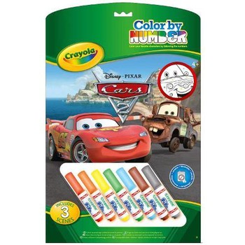 Crayola Set Coloreaza dupa Numere Cars