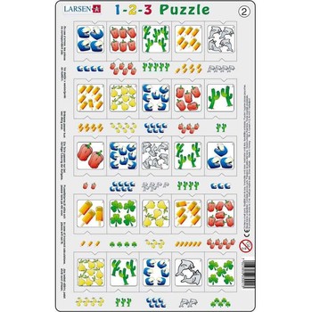 Larsen Set 12 Puzzle-uri 1-2-3, 25 Piese LRP_46