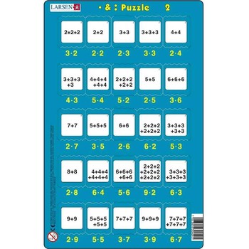 Larsen Set 16 Puzzle-uri Inmultire si Impartire, 25 Piese LRP_49