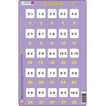 Larsen Set 16 Puzzle-uri Inmultire si Impartire, 25 Piese LRP_49