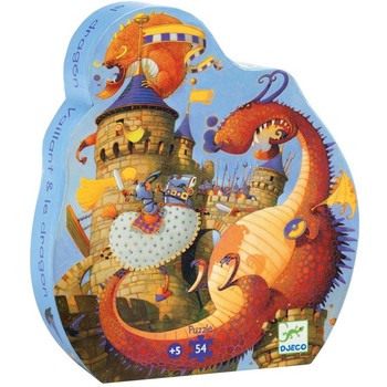Djeco Puzzle Cavalerul si Dragonul